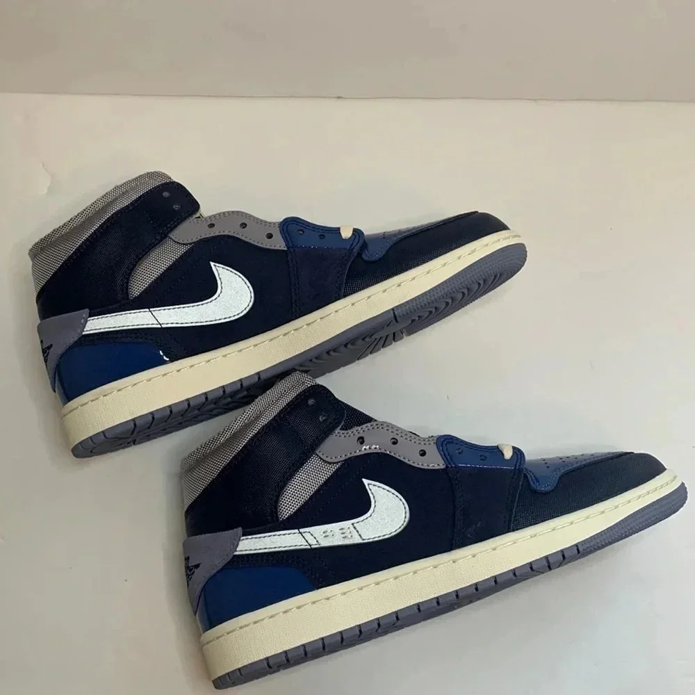 Jordan 1 Mid SE Sneakers Craft White, French Blue New